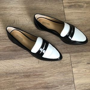black and white Michael Kors oxfords